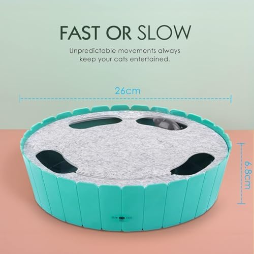 Pawaboo Interactive Cat Toy with Running Mouse, Automatic Track Kitten Toy - Image 5