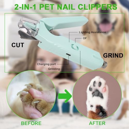 Pet Nail Clippers Dogs & Cats – Illuminates The Nail and Quick for Safe, Easy Trimming. Extra-Sharp Blades for Thick Nails, with Quick-Sensing tech to Prevent overcutting - Image 6