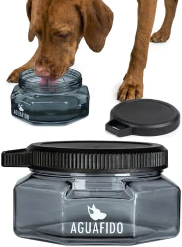 Dog Water Bottle, 27 oz Portable Dog Bowl with Leakproof Lid, Smoke Grey by Unknown