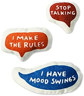 Fringe Studio MR. Listen UP Durable Cotton Canvas Cat Toy, 3PCS Set, PetShop Collection (904024) by FringeStudio