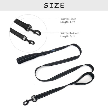 Wagtime Club Heavy Duty Double Handle Dog Leash for Large Medium Small Dogs - Image 4