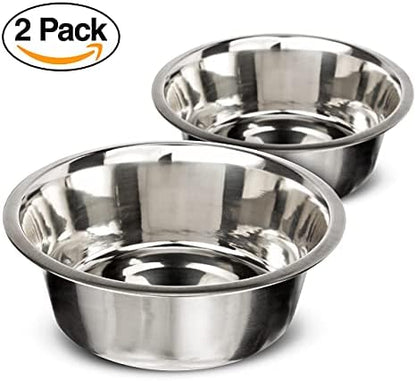 Neater Pet Brands 16 Cup (128 oz.) Stainless Steel Dog Bowls, Set of 2 Metal Bowls for Large Breed, Large Dog Water Bowl or Food Bowl for Indoors or Outdoors, Dishwasher Safe Dish for Extra Big Dogs - Image 7