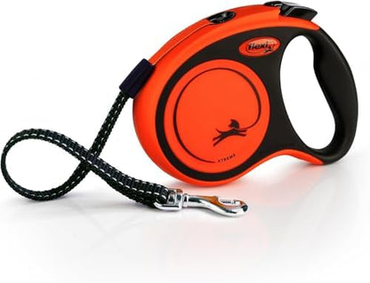 FLEXI® Xtreme Tape Retractable Dog Leash, Small, 16 ft - Orange/Black by Flexi