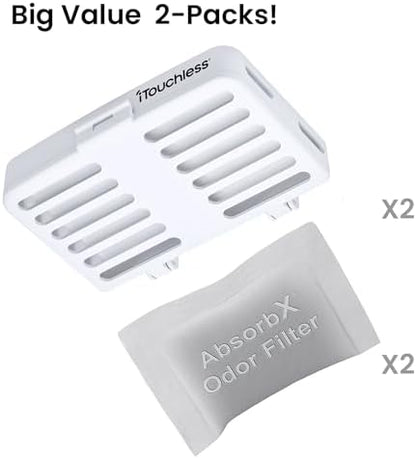 iTouchless AbsorbX Odor Removal Kit with Replaceable Deodorizer (2-Pack) - Image 5