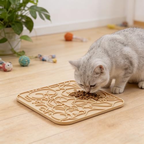 VI-FA Dog & Cat Lick Mat, Slow Feeder Pad with Suction Cups, Anxiety Relief for Bath Grooming Training (2 Pack, Yellow+Green) - Image 2