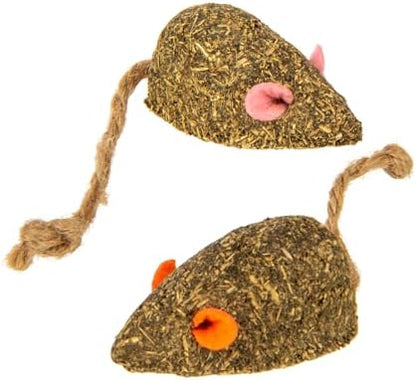 SmartyKat Instincts Mouser Mayhem HappyNip Cat Toy, Compressed Catnip & Silverine-Shaped Mice, Mentally Stimulating, Durable & Less Mess, 2-Pack by SmartyKat