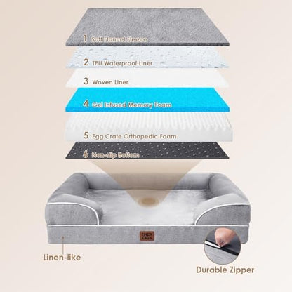 EHEYCIGA Orthopedic Small Dog Bed, Waterproof Memory Foam Washable Pet Beds - Image 5