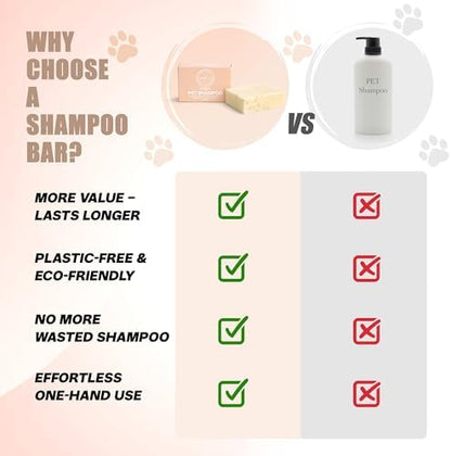 Vegan Pet Shampoo Bar for Sensitive Skin, Plant-Based Gentle Formula for Puppies & Dogs with Allergies, Moisturizing 3.5 oz Bar for a Calming First Grooming Experience - Image 4