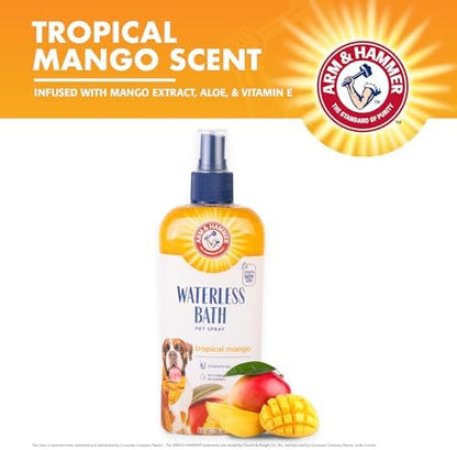 Arm & Hammer Deodorizing Waterless Dog Bath Spray, Mango, 8 Fl Oz, 6-Pk - Image 3