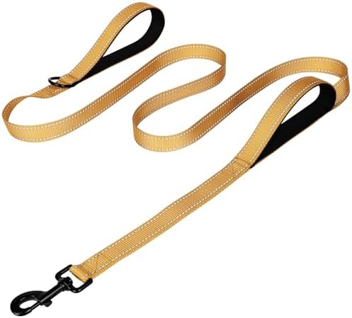Joytale Dog Leash for Large Dogs that Pull, Double Handle, 5FT, Khaki by Joytale