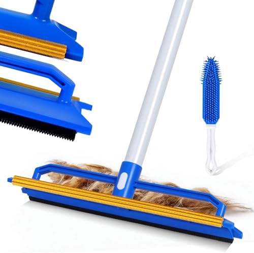 Topmart Carpet Rake for Pet Hair Remover, 2-in-1 Reusable Carpet Scraper by Topmart