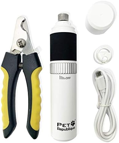 Pet Republique Dog Nail Grinder and Nail Clippers Series Size Option Dogs: Small, Medium, Large Dogs – Dog Claw Trimmer Kit (Clippers+Grinder, Large) by Pet+Republique