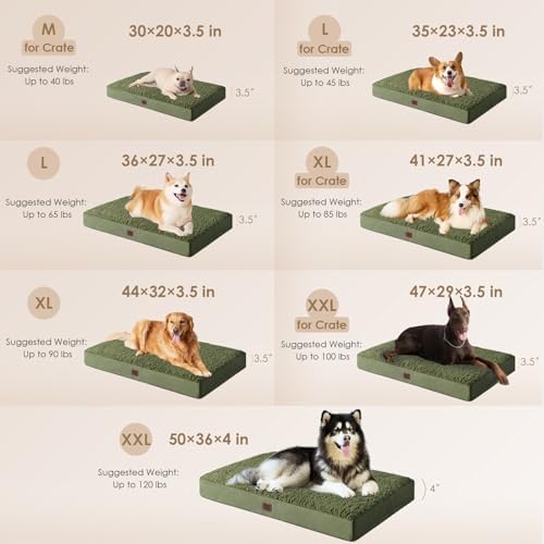 EHEYCIGA Orthopedic Dog Bed Extra Large with Removable Washable Cover, 41IN - Image 3