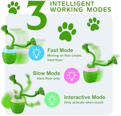 Interactive Dog Toy, [Newly Upgraded] Motion Activated Rolling Squeaky Ball for Medium/Large Dogs, Automatic Moving Dogs Ball for Boredom, USB Rechargeable(Green) - Image 3