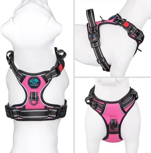 PHOEPET Reflective Dog Harness Large Breed Adjustable No Pull Vest - Image 2