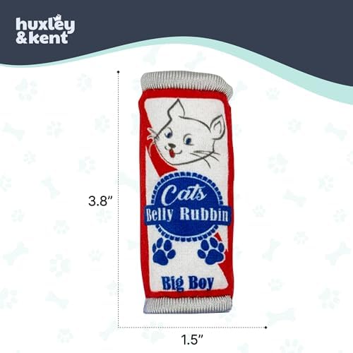 Huxley & Kent Plush Crinkle Catnip Cat Toy, Cats Belly Rubbin - Image 5