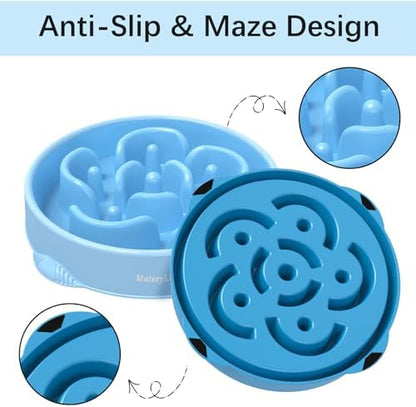MateeyLife 2-Pack Slow Feeder Dog Bowls, 4 Cups, Dog Puzzle Feeder Bowl - Image 4