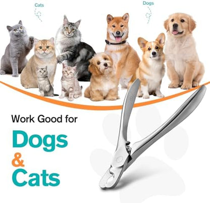 FERYES Heavy Duty Stainless Steel Pet Nail Clippers - Precision and Comfort for Dogs and Cats - Image 6