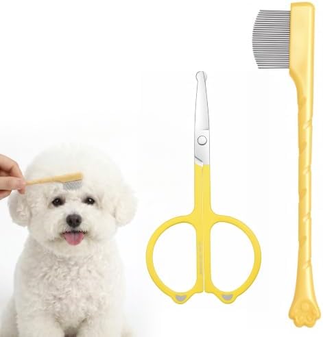 Eye Comb for Small Dogs, Tear Stain Remover Comb and Mini Scissor by Unknown