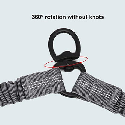 BAOBOTE Pet Double Dog Leash, Shock Absorbing Reflective Bungee Lead - Image 4