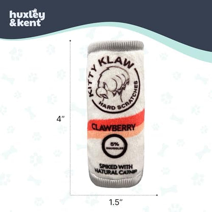 Huxley & Kent Plush Crinkle Catnip Cat Toy, Kitty Klaw Clawberry - Image 5