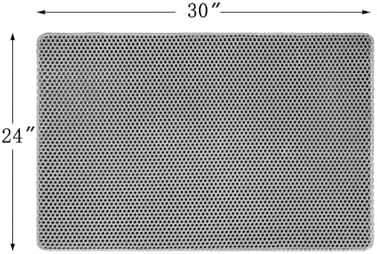 Cat Litter Mat, Double Layer Honeycomb, 30"x24", Gray - Image 3
