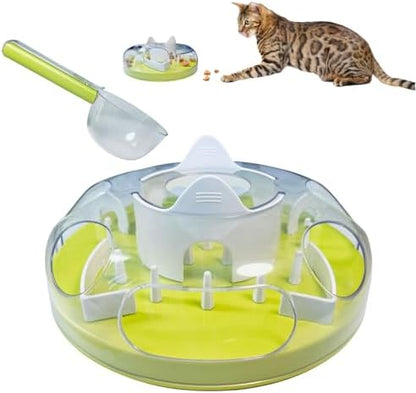 Interactive Cat Treat Puzzle Enrichment Toys, Neon Green by YallMiaul