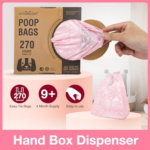 Charmount 270 Counts Unscented Dog Poop Bags Rolls with Handles - Image 6