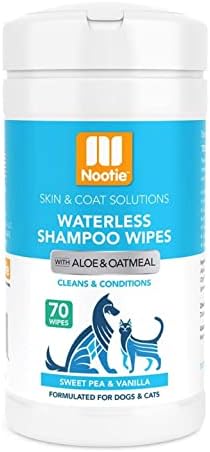 Nootie Waterless Shampoo Wipes, Sweet Pea Vanilla, Easy to Use by Nootie