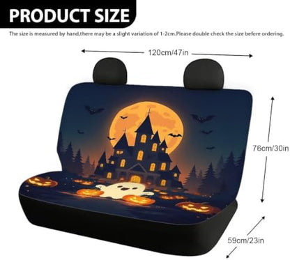 Halloween Moon Car Back Seat Covers,Non-Slip Interior Protective Covers Rear Facing Cars Seat Cushion Seat Cover - Image 4