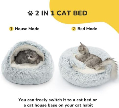 CATISM Cat Bed Hooded Cat Beds for Indoor Cats or Small Dogs - Image 3