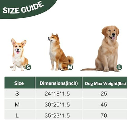 Dog Bed Crate Mat, Soft Durable Washable Anti-Slip Kennel Pad for Dogs & Cats, Reversible (Dark Green, L(35"*23"*1.5")) - Image 4