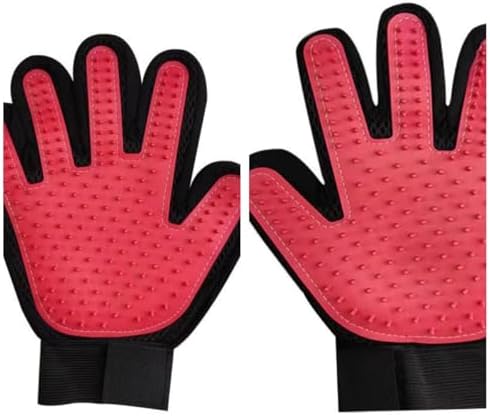 Cat & Dog Grooming Gloves for Shedding - Efficient Deshedding Pet Grooming Gloves-Upgrade Efficient Pet Hair Remover Gloves (1 Pair in Pink) by Unknown