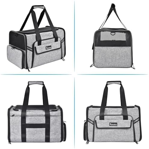 Petmolico Cat Carrier Soft-Sided Airline Approved, Medium, Grey-X862 - Image 3