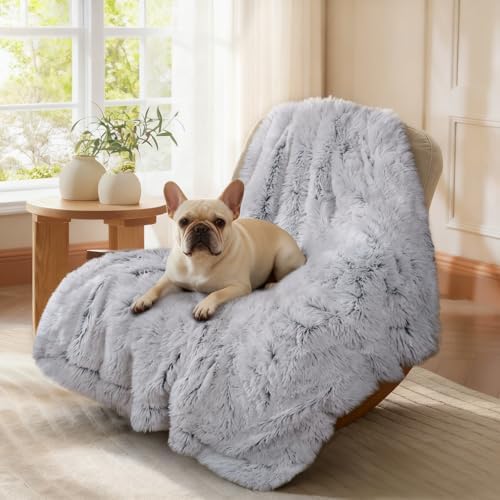 Luciphia Calming Waterproof Dog Blanket, Reversible Faux Fur Pet Blanket - Image 5