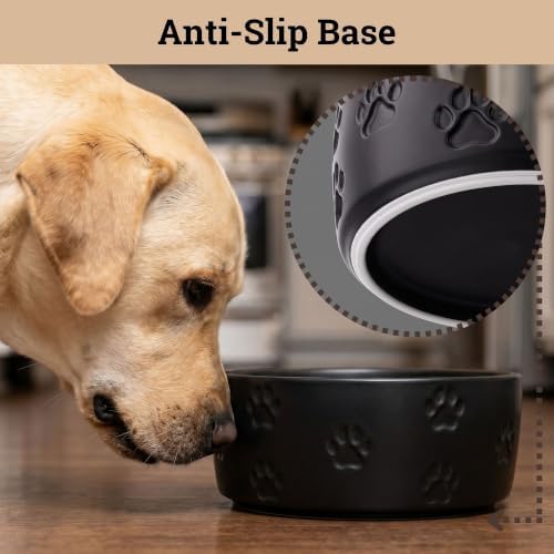 Ceramic Dog Bowl Set of 2 with Anti-Skid Base 7.5" W x 3" H, 6 Cup Capacity - Image 4