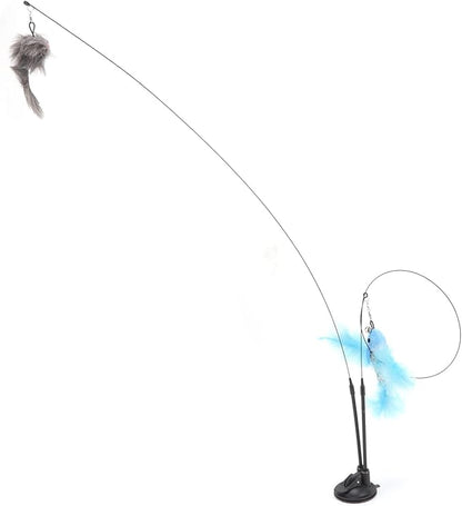 Pssopp Cat Toys, Wire Interactive Cat Wand Toy for Indoor