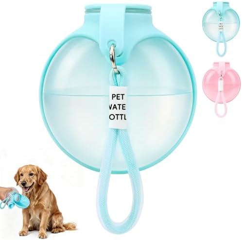 Edible Silicone Dog Water Bottle with Bowl, Portable Leak-Proof for Travel by KINIVAFashionJewelry
