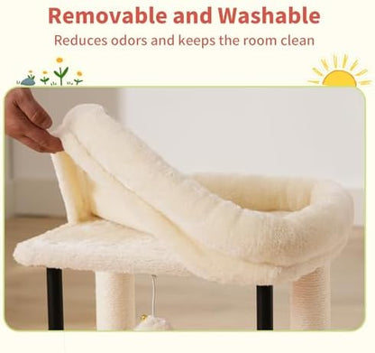 Hey-brother Cat Tree, Sturdy Tower with Sisal-Wrapped Columns, MPJ010SM - Image 5