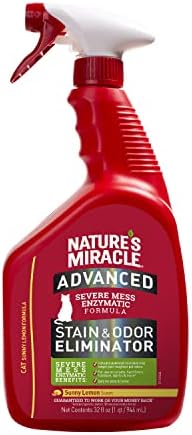Nature’s Miracle Advanced Cat Stain & Odor Eliminator, Severe Mess, 32 oz by NaturesMiracle