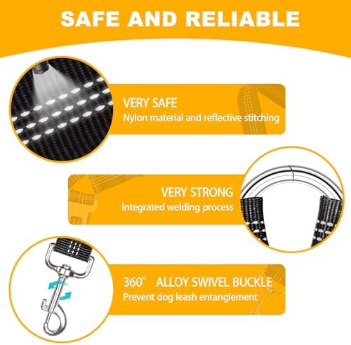 2-Pack Dog Car Seat Belt, 3-in-1 Headrest-Mounted Dog Seatbelt for Car, Adjustable Nylon Pet Safety Leash with Elastic Buffer & Reflective Stitching, Durable Car Harness for Dogs Fits Most Vehicles - Image 4