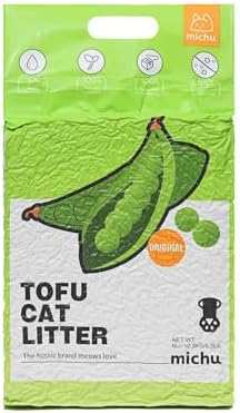 Michu Tofu Cat Litter Natural Clumping Tofu Cat Litter, Fast Clumping and Easily Scoop-able 5.5lb/88oz 5 Scents - Original, 2 Pack by Michupet