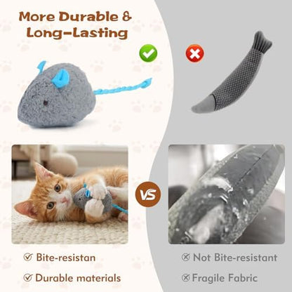 WRW Cat Mice Toys with Catnip for Indoor Cats, 12 Pcs, 7 Colors - Image 5