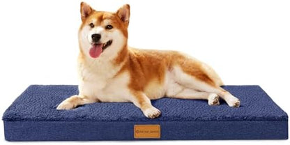 Patas Lague Orthopedic Large Dog Bed Pet Sofa Mat 36''X24'' Navy Blue by PatasLague