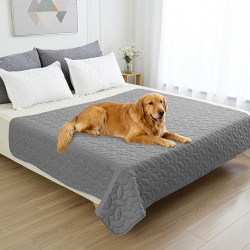 Ameritex Pet Bed Cover Dog Bed Blanket for Sofa and Furniture Waterproof New Pattern Design (52x82 Inch, Light Grey) - Image 6