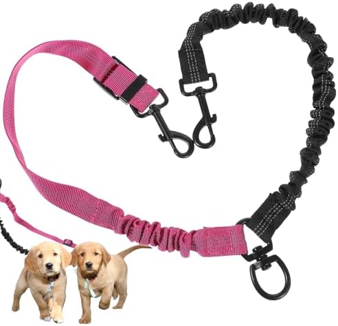 Double Dog Leash, 360° Swivel No Tangle Dual Lead for Two Size Dog by Unknown