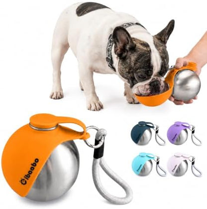 Cibaabo Portable Dog Water Bottle with Collapsible Silicone Bowl 10 oz by Cibaabo