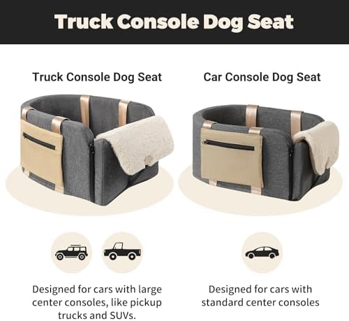 Center Console Dog Car Seat for Dogs to 18lbs,Fits Cars,Trucks - Image 4