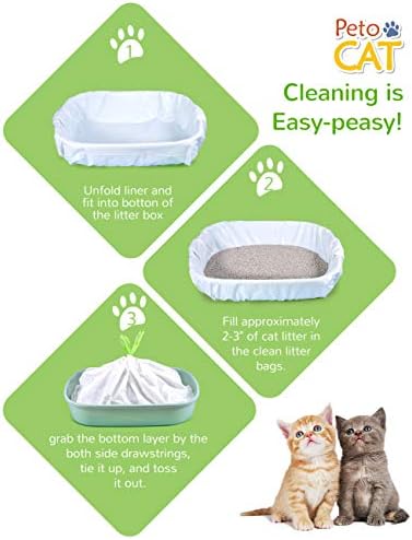 Litter Box Liners, 28 Count Giant Jumbo Cat Litter Pan liners, Drawstring Litter Liner Bags For Litter Box Pan, Extra Large Thick Kitty Litter Liner XXL, Eco Friendly Pet Supplies (45" x 18") - Image 6