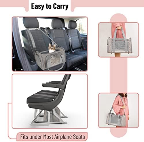 Mr. Pen- Pet Carrier, 17.5" x 11.2" x 11.5", Medium Size, Gray - Image 5